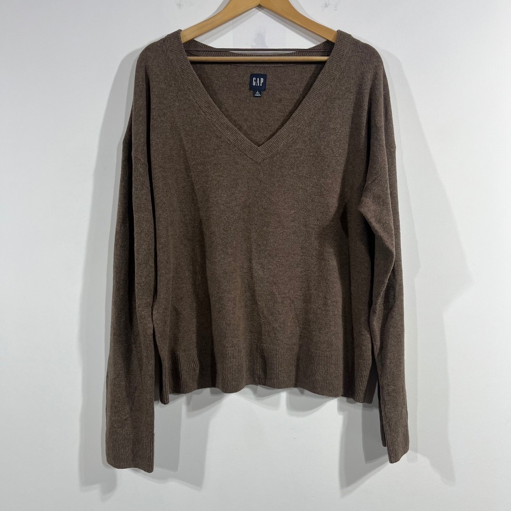 Gap‎ Granola Fisherman Pullover Sweater Womens Large Tall Relaxed Fit Preppy